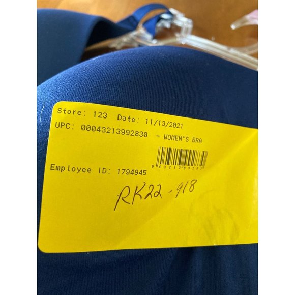 Women's Padded Tshirt Bra - Live 2 Lounge Navy 40DD - Picture 4 of 5